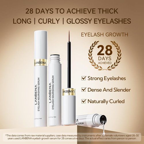 LANBENA Eyelash Growth Serum - Advanced Daily Treatment for Visible Lash Fullness & Length | 4ml