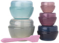 Bliss Travel Containers - 5 Pack Leak Proof Tapered Jar Set with Lid and Spatula - Small Travel Size Containers for Creams Lotions Skincare, Size Onesize, Multi