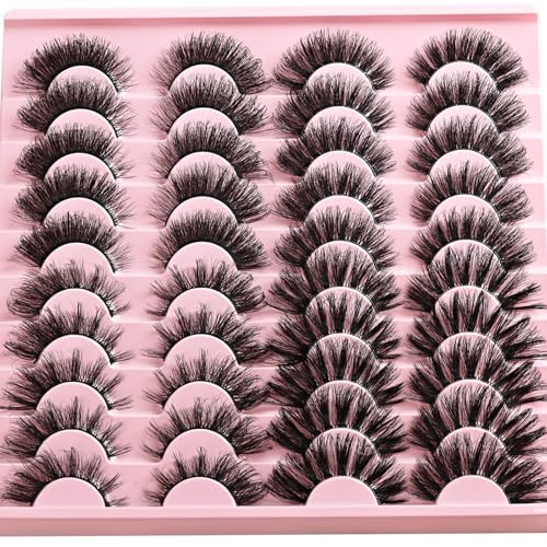 False Eyelash Set AP-3 Wispy Cat Eye Style 4 Styles Reusable Faux Mink Fluffy Lash Pack