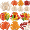 Unfinished 3D Wooden Pumpkin Cutouts - Fall Thanksgiving Decor, 4.7 Inch - 36 Pcs