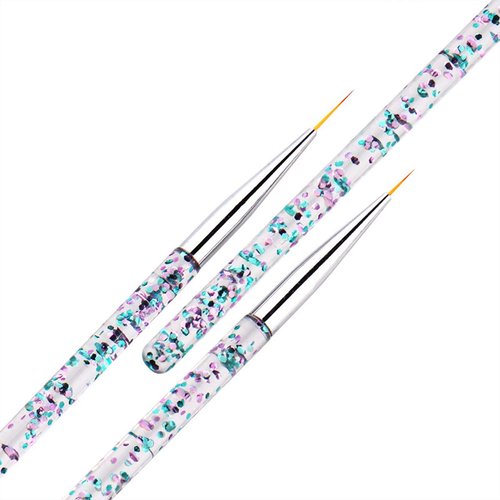 MUOBOFU Nail Art Brushes,Nail Brushes for Nail Art,Rhinestone Handle Professional Gradient Manicure Tools Pens Drawing Painting Diy Home Salon