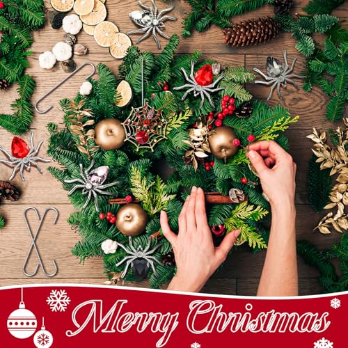 Crystal Christmas Spider Ornaments Set - Holiday & Halloween Decorations