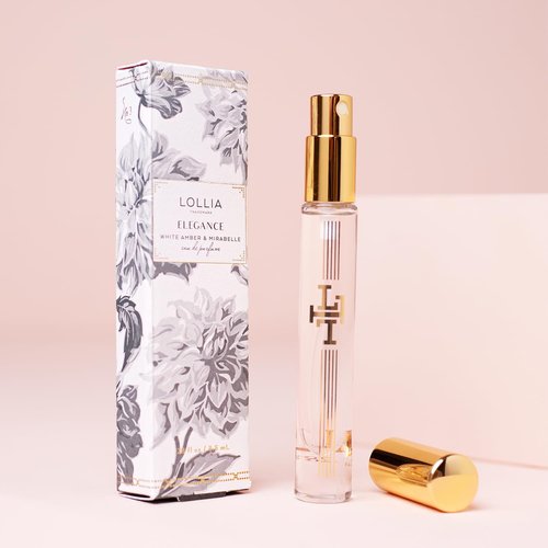 LOLLIA Elegance Travel Eau de Parfum - White Amber & Mirabelle | Captivating Women's Fragrance, 0.28 fl. oz.