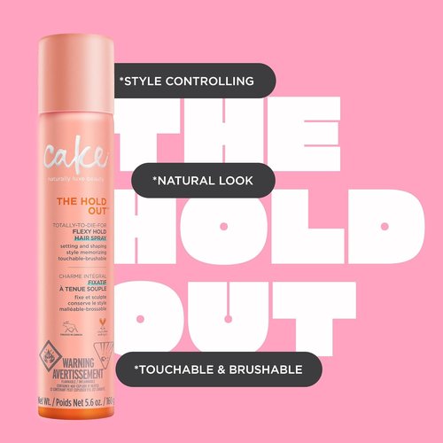 Cake Beauty Hairspray - The Hold Out For Flexible, Touchable Hold | Multi-Tasking Styler with Vitamin E & Abyssinian Oil - 5.6 Oz.