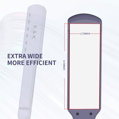 K&K 1.73 Hair Straightener for Thick Hair, Extra Wide Flat Iron with Adjustable Temperature(290-450℉) Ceramic Coated Floating Panel, 30s Fast Heating, Dual Voltage, for Thick Curly Hair