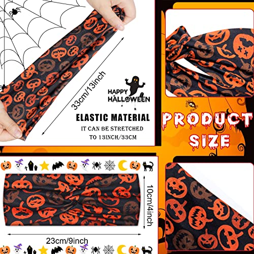 Halloween Headbands Bulk Pack for Women Skull Elastic Non-Slip Costume Accessories