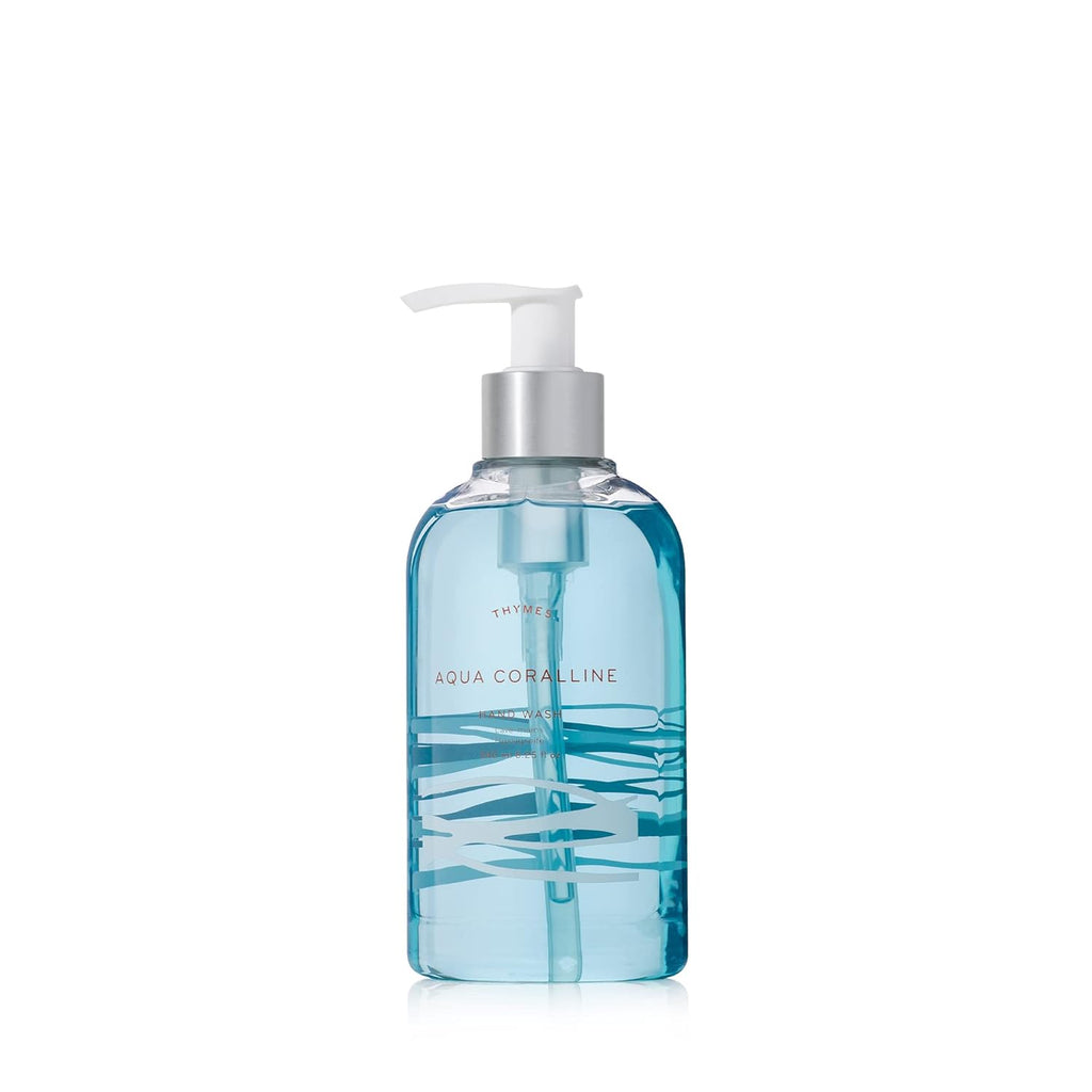 Thymes Moisturizing Hand Wash Soap - Luxury Glycerin & Kelp Formula - Serene Aqua Coralline Scent (8.25 oz)