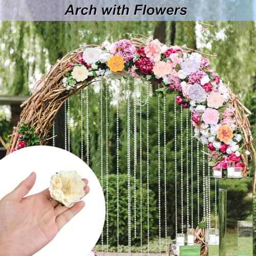 Artificial Peony Flower Heads 16-Pack - Faux Silk Blooms for Weddings & Decor