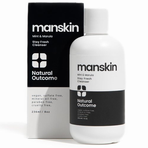 Natural Outcome Men's Face Wash - Cleansing Gel with Mint & Marula Oil | Sulfate-Free 8 oz