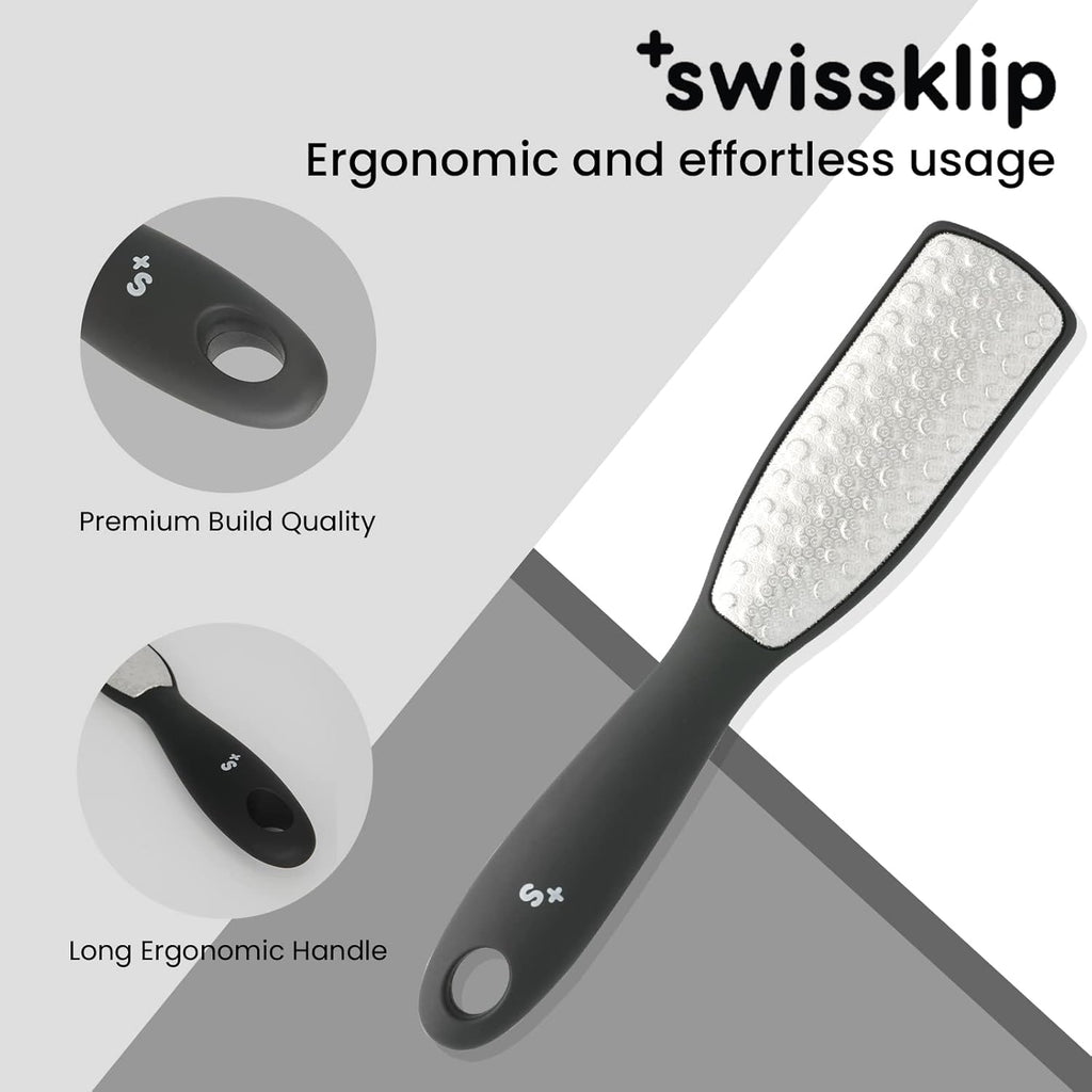 Swissker Foot File Callus Remover - Luxurious Heel Scraper for Cracked Heels | 1 Pack for Smooth Feet