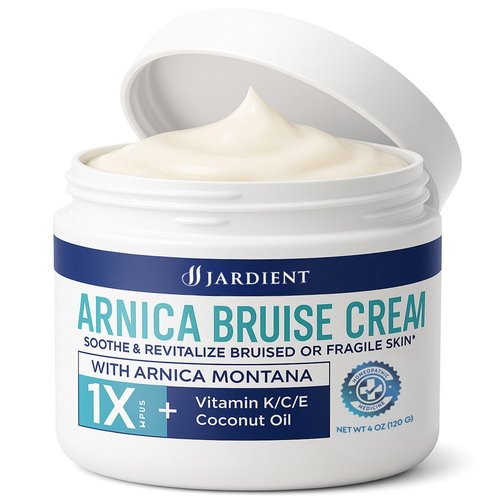 Arnica Bruise Cream Extra-Strength: Fast-Acting for Bruising & Swelling on Thin Skin - Advanced Formula with Arnica Montana Vitamin K C & E - Soothing Hydrating for Face and Body (4 Fl Oz (Pack of 1))