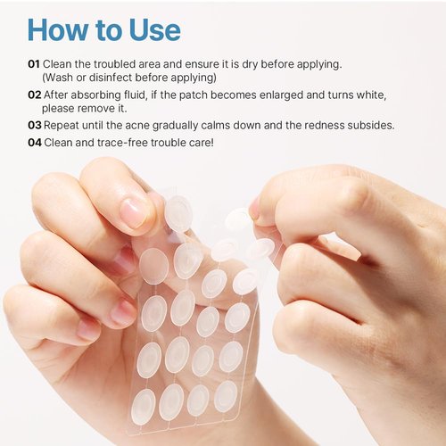 Ariul True AC Spot Cover Patch – Hydrocolloid Acne & Pimple Patches with Niacinamide & Tea Tree, Invisible Cover, 110 Count (10mm x 60 + 12mm x 50)