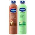Vaseline Cocoa Radiant+ Aloe Soothe Spray Variety 2-Pack – Non-Greasy, Fast-Absorbing All-Over Moisturizer for Dry Skin, 6.5 Oz Ea
