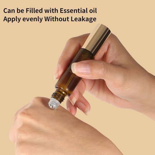 Seiyeje 2-in-1 Refillable Perfume Bottle 10ml (2 Pack), Dual-Head Spray & Roller Design, Leakproof Travel Atomizer for Perfume, Cologne and Essential Oils
