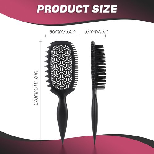 Candy Brush Curl Defining Vented Hair Brush - Effortlessly Detangle & Style All Hair Types