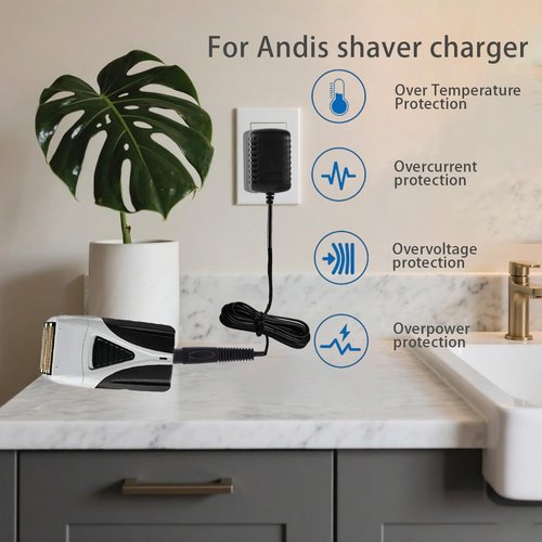 5V 1A Power Adapter for Andis ProFoil shavers .Compatible with ProFoil Series: 17150, 17155, 17165, 17170, 17190, 17195, 17200, 17205//TS-1, TS-2, CL-17150, CL-17155, CL-17165, CL-17200, AN-17165.