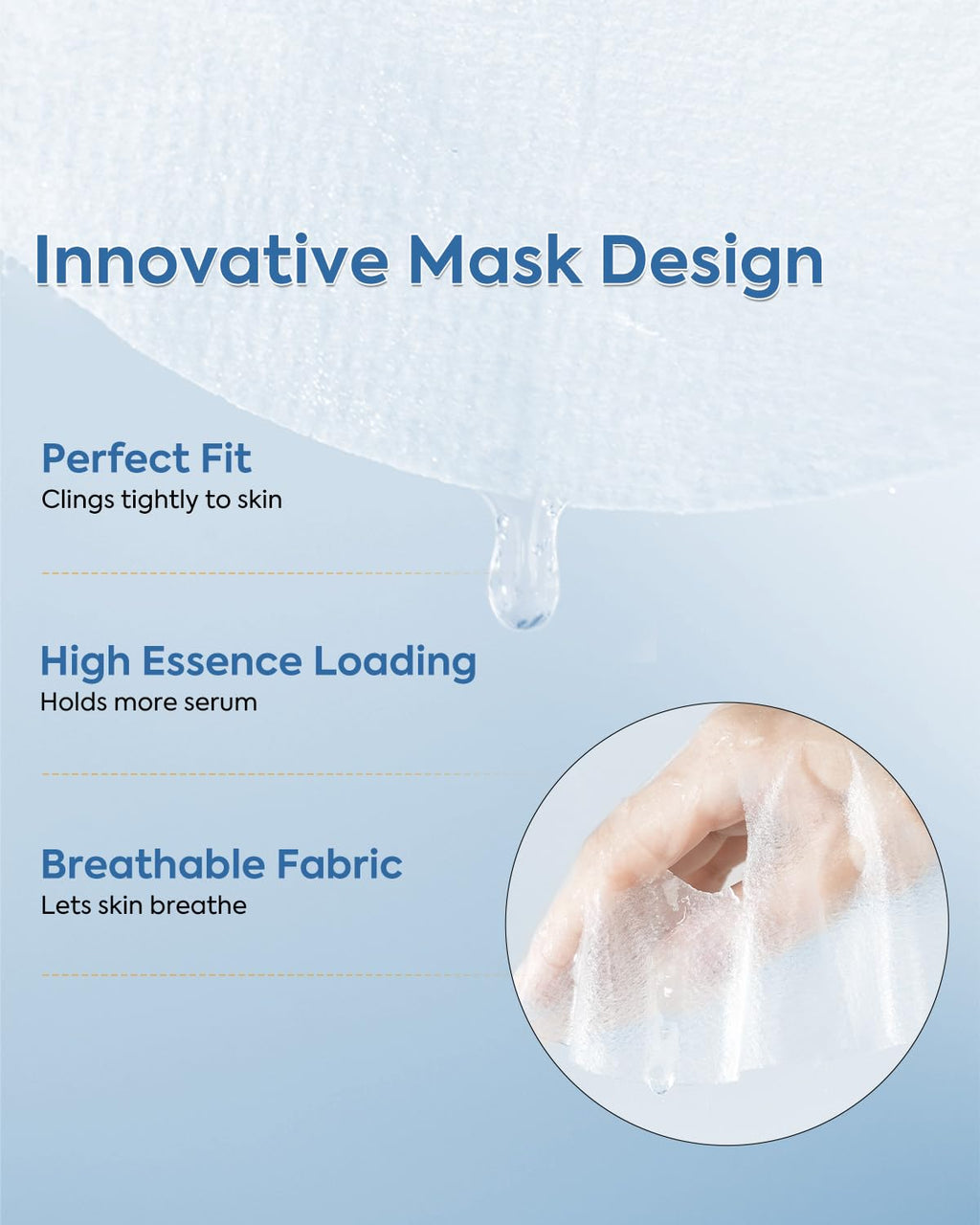可复美 KOMFYMED Recombinant Collagen Sheet Mask – Hydrating & Soothing Facial Mask with Patented Ultra-Fit Sheet for Sensitive Skin, Face Mask for Improve Skin Comfort & Elasticity (5 Sheets, 25 g Each)
