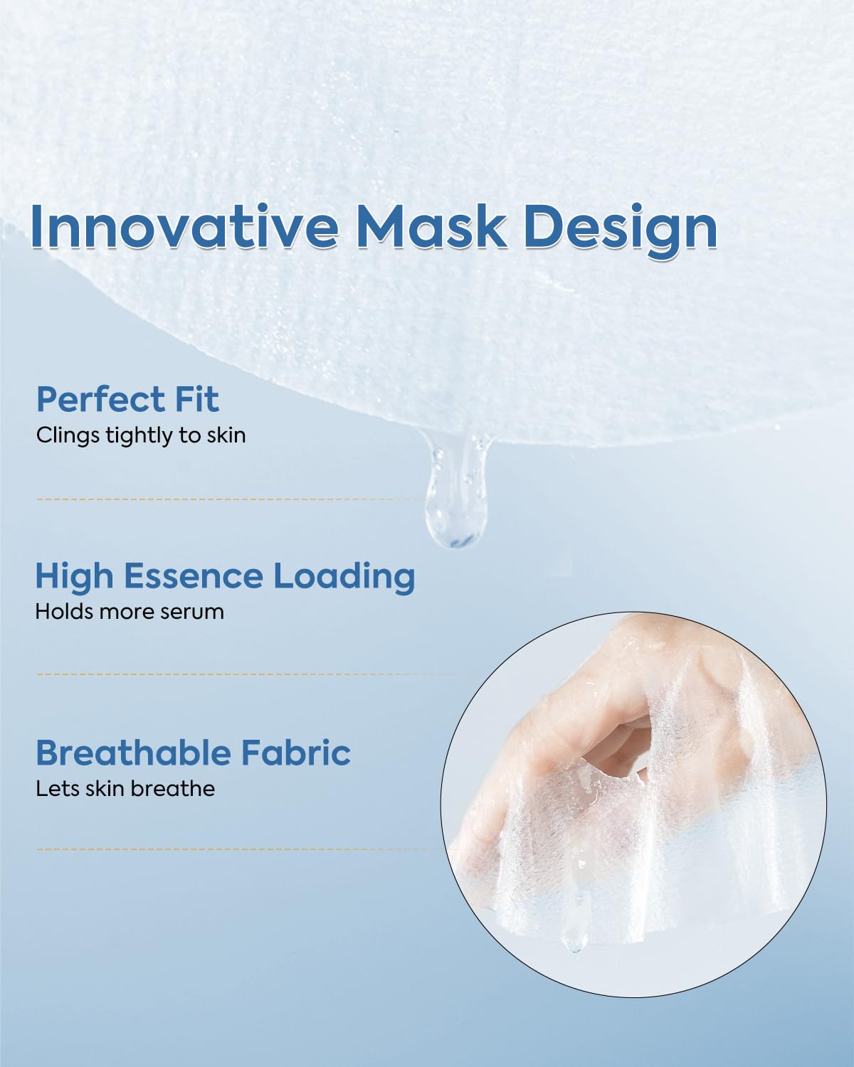 可复美 KOMFYMED Recombinant Collagen Sheet Mask – Hydrating & Soothing Facial Mask with Patented Ultra-Fit Sheet for Sensitive Skin, Face Mask for Improve Skin Comfort & Elasticity (5 Sheets, 25 g Each)