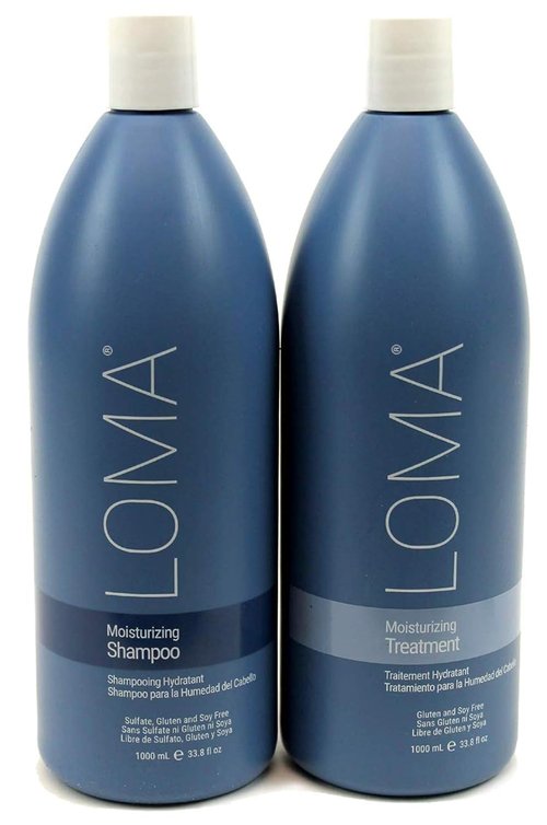 LOMA Moisturizing Shampoo & Treatment Duo - Hydrating Formula | 33 Ounce (Liter)