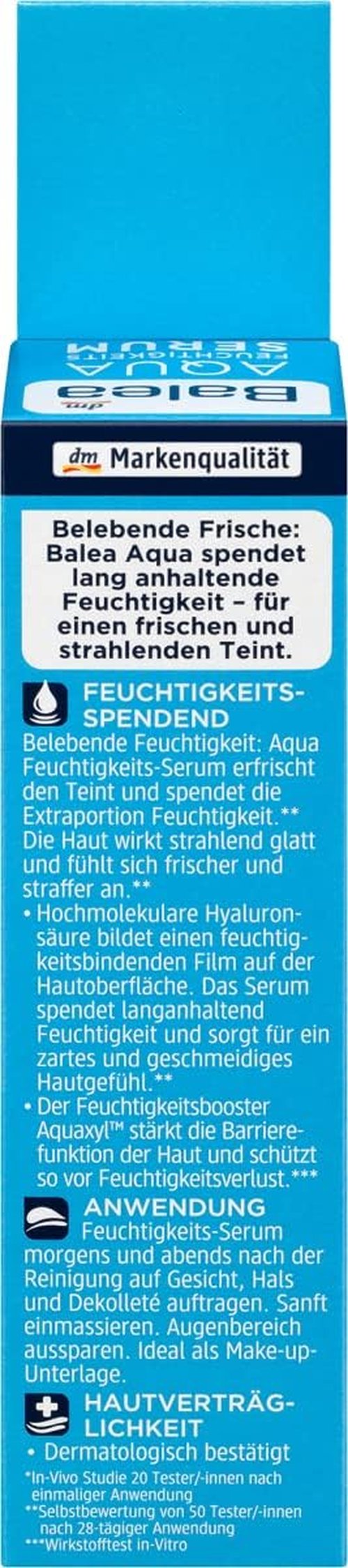 Balea Aqua Moisture Serum - Hydrating Formula for Deep Moisture | 1.01 fl. oz | Made in Germany