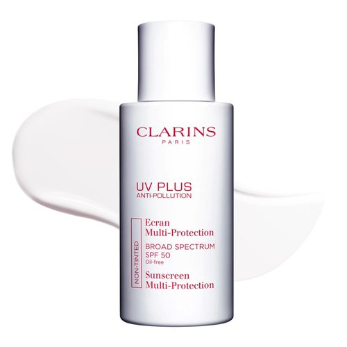 Clarins UV Plus Anti Pollution Sunscreen for Face | Broad Spectrum SPF 50 | Oil Free, No White Cast | UVA/UVB and Pollution Protection | Protective Antioxidants | All Skin Types