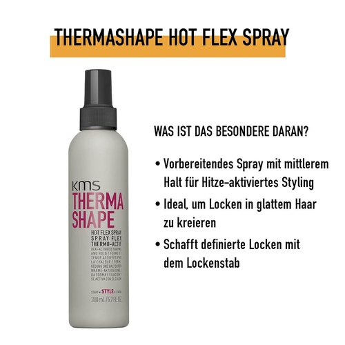 KMS THERMASHAPE Hot Flex Heat Styling Spray - Flexible Hold & Heat Protection | 6.7 oz