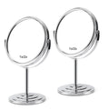 Schliersee Makeup Mirror with Magnification Set of 2, Double Sided Swivel Mirror for 1X/2X Magnification Standing Table Vanity Mirror for Dressing, Bathroom, Bedroom, 7 Inch