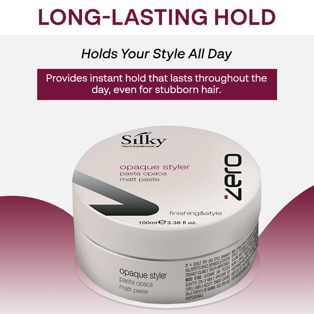 Zero Opaque Styler - Flexible Strong Hold Hair Wax for All Hair Types - Organic 100ml