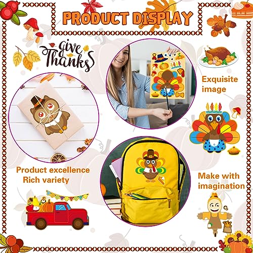 Thanksgiving Stickers for Kids Make a Turkey Face Set - Autumn Fall Party Supplies