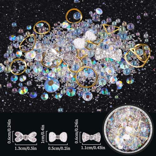 Micro Caviar Beads Kit 6 Colors Nail Art Rhinestones & Charms - Sparkle Gems & Rivets