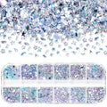 Mini Nail Stones and Gems Set 2-AB Colors - 2000 Pcs Multi-Shape Nail Art Rhinestones