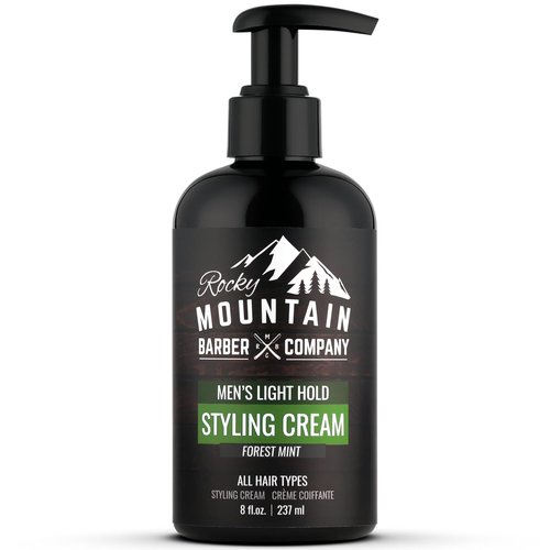 Skiennix Men’s Hair Styling Cream - Quick Styling with Light Hold & Low Shine - 8 oz | All Hair Types, White