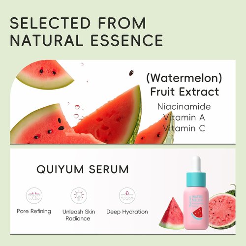QUIYUM Fruit Skin Care Set, 5 Daily Routine Beauty Skin Care for Teens Girls - Gentle Skincare Gift Sets, Facial Care Set for Women, Christmas Birthday Gift, Stocking Stuffers, Full Size