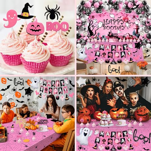 Pink Halloween Birthday Party Decorations - Pink 91P Variation