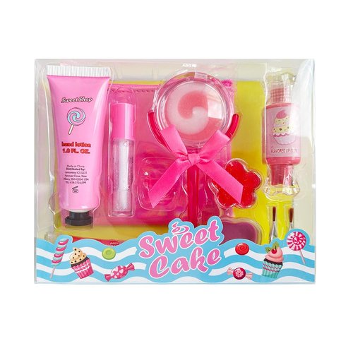 M&U MAKE YOU UP Lip Gloss Set - 11-Piece Ice Cream & Lollipop Shaped Lip Care Collection for Girls