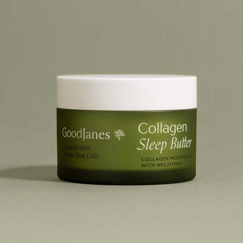 Collagen Sleep Butter Night Cream with Vegan Collagen, Hyaluronic Acid & Melatonin Complex – Hydrating Overnight Moisturizer for Dry or Mature Skin