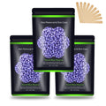 Wax Beads for Hair Removal 10.5oz (300g), Auperwel Hard Wax Beads Beans for Sensitive Skin Brazilian Waxing, Face, Bikini, Eyebrow, Legs, Painless for Women Men, 3 packs Kit with 10 Sticks