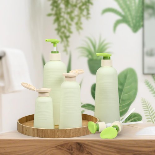 UMETASS 13.4oz Travel Shampoo Bottle with Flip Cap, Refillable Plastic Pump Bottles Dispenser for Soap, Shampoo, Lotions, Liquid Body Wash, Creams and Massage Oil (2 Pack, 13.5oz/400ml)