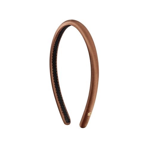 EVITA PERONI Silk Headband Thin Headbands for women Satin Headbands Non Slip and Comfortable Hairband for Women-Brown