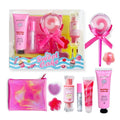 M&U MAKE YOU UP Lip Gloss Set - 11-Piece Ice Cream & Lollipop Shaped Lip Care Collection for Girls