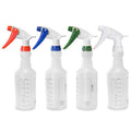 SupplyMaid Commercial-Grade 16 oz Spray Bottles with Dilution Ratios, Ounces & Milliliters, Made in USA, Great for Cleaning, Essential Oils, Hair, Plants, BBQ (4-Pack)