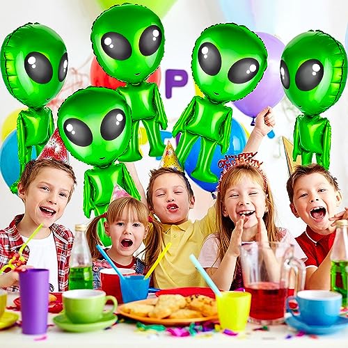 32 pcs Green Alien Balloons - Space Themed Party Decorations