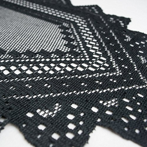 Halloween Black Lace Table Runner 14x72 Inches - Spooky Gothic Table Decor Variation of THIS listing