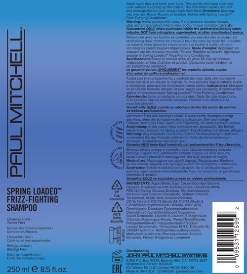 Paul Mitchell Frizz-Fighting Shampoo - Spring Loaded Formula for Curly Hair | 8.5 fl. oz.