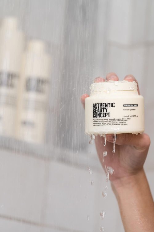 Authentic Beauty Concept Replenish Mask - Strengthens Damaged Hair Fiber | Vegan, Cruelty-Free, Silicone-Free