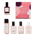 Manucurist Green™ System Set with Plum - Professional Vegan Plant-Based Manicure Kit: 1 Degreaser, 1 Base Coat, 1 Nail Polish Dark Wine, 1 Top Coat, Dried Drops - Gifts for Her