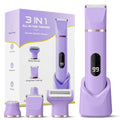 Bikini Trimmer for Women, Tiovara Painless Electric Razors Shaver IPX7 Waterproof Cordless Body Hair Trimmer Pubic Hair Removal with USB Charge Dock for Underarm Leg Arm Body Face Silk Skin (Lilac)