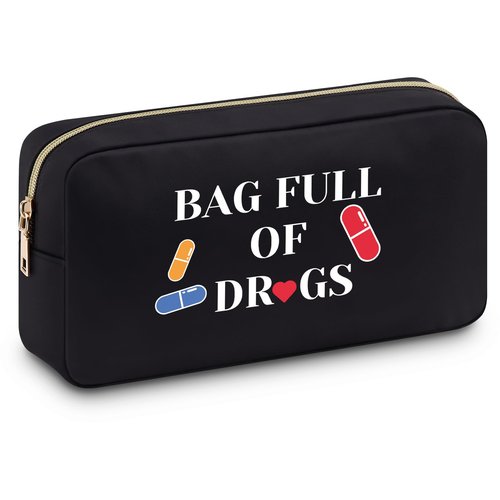 Funny Medicine Bags for Women Doctor Thank You Gifts for Medical Assistant Dental Assistant Gifts Medicinal Organizer Gift for Female Doctor Nurses Graduation Retirement Gift Travel Cosmetic Bag