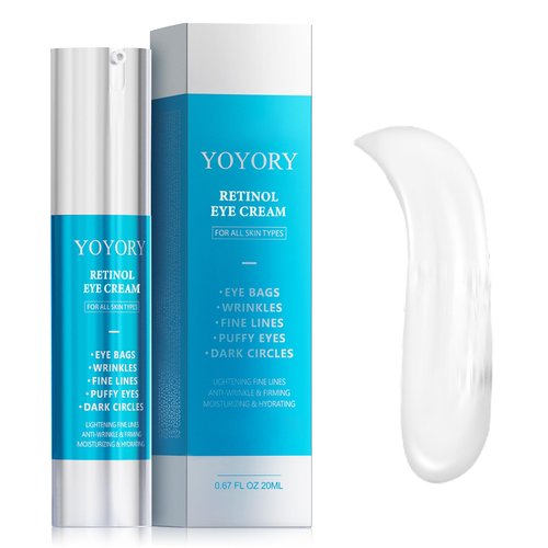 Retinol Eye Cream for Eye Bags - Anti-Aging Under Eye Treatment for Dark Circles, Fine Lines,Wrinkles, Puffiness Hydrating & Moisturizing Skin Care valentine's dayGift for Women and Men, 0.67 fl oz