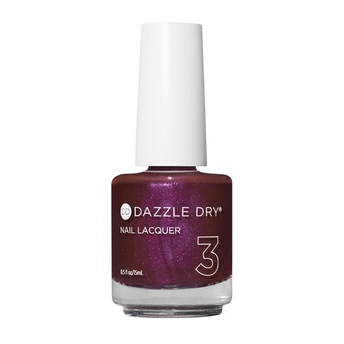 Dazzle Dry Nail Lacquer (Step 3) - Spiced Plum - A deep plum with pink shimmer. Semi-sheer shimmer. (0.5 fl oz)